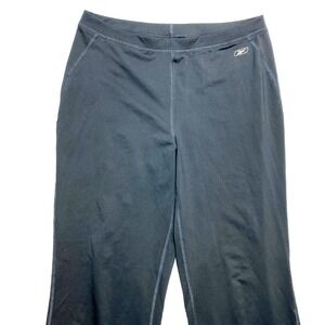 Reebok Wide Leg Leggings Womens Medium Gray Athletic Stretch Pants